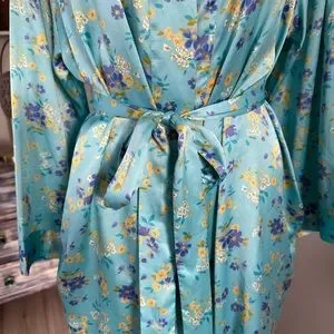 Robe Victoria's Secret Turquoise Avec Manches En Dentelle - Taille 38 (M) - Longueur Genou - Occasion En Très Bon état